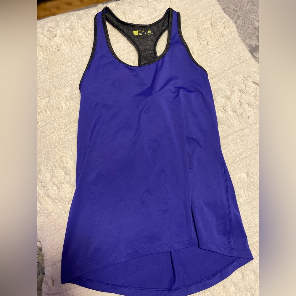 M | Women's Racerback Athletic Tank Top - Purple/Royal Blue
